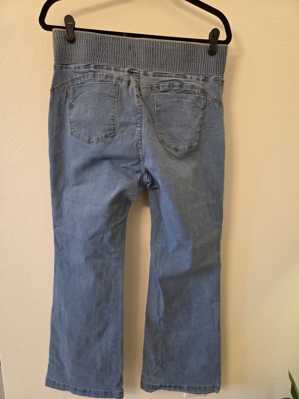 High-Rise Light Blue Flare Jeans for Women - Picture 3 of 7